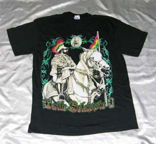 Black XL HAILE SELASSIE Imperial Majesty King T SHIRT  