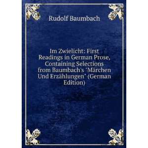   ¤rchen Und ErzÃ¤hlungen (German Edition) Rudolf Baumbach Books
