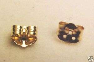 PAIRS 14KT YELLOW GOLD SCREW OFF REPLACEMENT BACKS(2)  