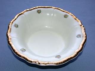 Beautiful Antique 1800s Gold Band Rim & Floral Bowl  