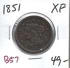 1851 Braided Hair Large One Cent Extra Fine B57