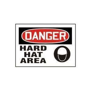  7X10 DANGER HARD HAT AREA 7X10 Sign