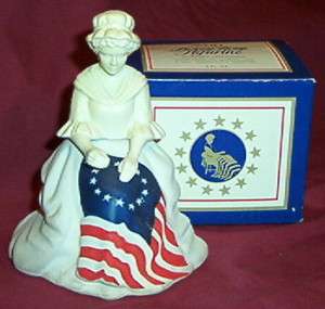 Vintage AVON BOTTLE Betsy Ross Figurine Decanter IN BOX  