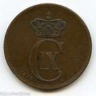 1875 Denmark 5 Ore Coin XF  
