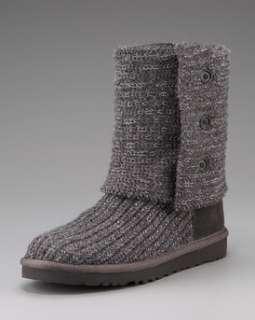 Womans GRAY Metallic 100% Authentic Cardy Ugg Boots 8  