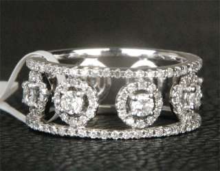 63CT Diamond White Gold Wedding Eternity Band Ring 6#  
