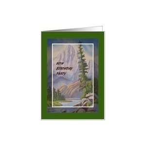  80th Birthday Party Rugged Mountain Card Toys & Games