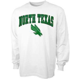 North Texas Mean Green White Bare Essentials Long Sleeve T shirt 