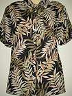 Avenue Button Up Shirt Top Blouse Semi Sheer Leaves Womens Size 14/16