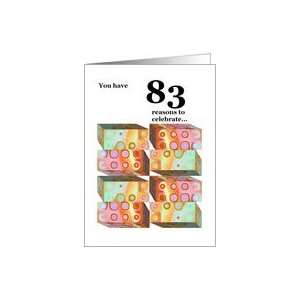  83rd Birthday Greeting Card with Colorful Presents Card 