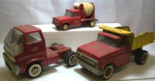 Vintage Tonka Trucks   Semi Cab, Cement & Dump 1965 7, 1962 9, 1970 