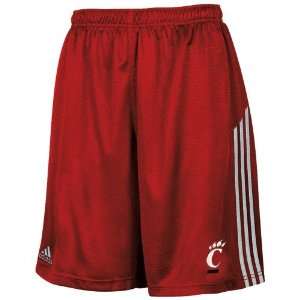  adidas Cincinnati Bearcats Red 3 Stripe Mesh Shorts 