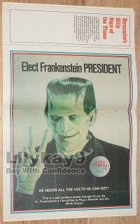   Frankenstein For President BREAKING AWAY POSTER Dynamite #77 1980