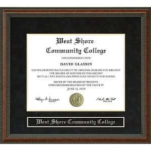   West Shore Community College (WSCC) Diploma Frame