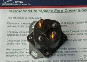 FORD DIESEL GLOW PLUG Relay 6.9 and 7.3 Powerstroke  