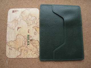 Vintage Rolex green card holder with 1988/1989 calendar card  