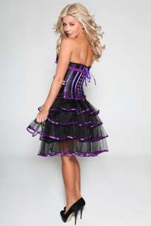 New Purple Top Corset Dress/Skirt set size 8 10 12 14  