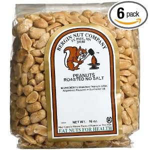 Bergin Nut Company Peanuts Blanched, Roasted No Salt, 16 Ounce Bags 