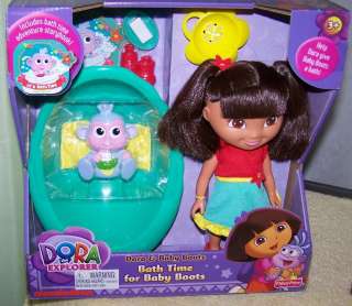 Dora the Explorer & Baby Boots *Bath Time for Baby Boots* New  