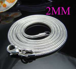 Free P&P XMAS Wholesale16inch~30inch 2MM Silver EP Unisex Snake Chain 