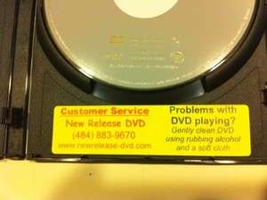 1000 Personalize Customer Service labels DVDNow 4x1 yel  