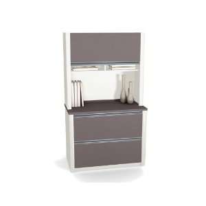  2 Drawer Lateral File with Hutch FHE051