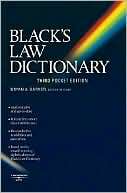 Blacks Law Pocket Dictionary Bryan A. Garner