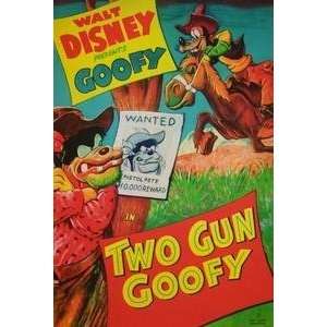 Goofy Walt Disney Productions Short Film Poster Goofy Peg Leg Pete 