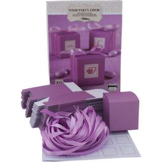 Wilton 50ct Printable Favor Boxes Kit Color Purple Wedding Supplies 