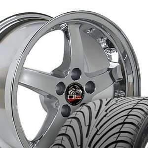 Cobra R Deep Dish Style Wheels and Tires with Rivets Fits Mustang (R 