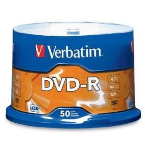  Selected DVD R 4.7GB 16X 50 Pack By Verbatim Electronics