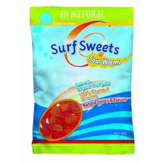 Surf Sweets Sour Worms, 2.75 Ounce Bags (Pack of 12)