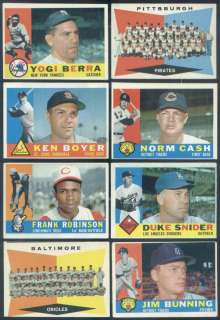 1960 Topps Baseball Complete SET Mantle Yaz Koufax VG+  