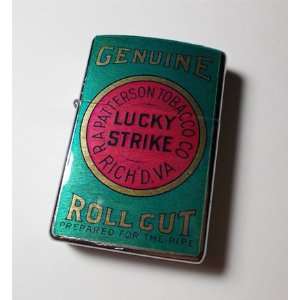  Vintage Inspired Lucky Strike Roll Cut Oil Flip Top 