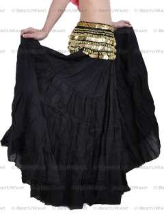 Belly Dance Bohemian Gypsy 6 Tiers Dress Skirt Costume  
