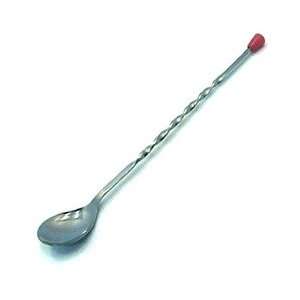Spill Stop Manufacturing Company 9 Twisted Handle Bar Spoon with Red 