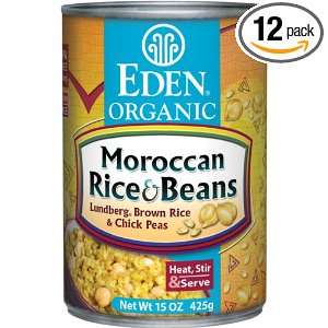 Eden Organic Moroccan Rice & Beans, 15  Ounce Cans (Pack of 12 