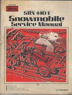 1981 YAMAHA SNOWMOBILE SRX 440 E SERVICE MANUAL  