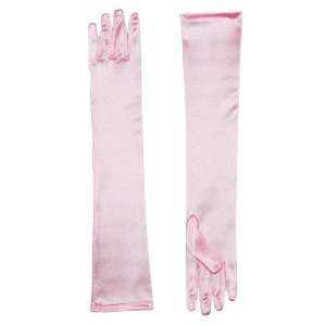  Long Pink Satin Gloves Toys & Games
