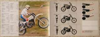 YAMAHA YZ 125/250/465 MOTORCYCLES RANGE Sales Brochure 1980  