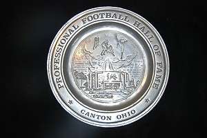 Vintage 1971 Pro Football Hall of Fame Pewter plate  