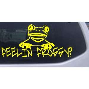  Feelin Froggy Funny Animals Car Window Wall Laptop Decal 