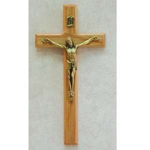   10 Beveled Oak GP Hanging Wall Crucifix New Gift Wood