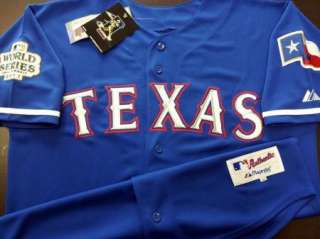 Nelson Cruz #17 Texas Rangers 2011 World Series Patch Blue Majestic 