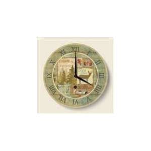  Lodge Motif Wood Clock