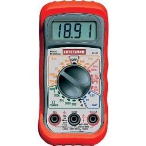 Craftsman Multimeter, Digital, with 8 Functions and 20 Ranges 82141 