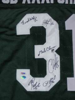 GREEN BAY PACKERS SUPER BOWL XXXI SIGNED THROWBACK JERSEY PSA/DNA COA 