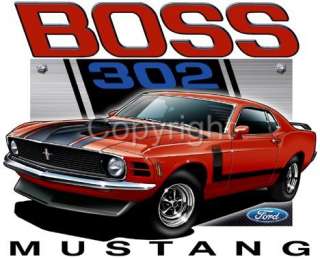 1970 Ford BOSS Mustang 302 Muscle Car Tshirt  