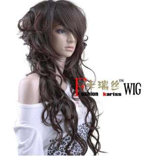 2012 New Sexy long hair dark brown curly lady wig/wigs FP723 US  