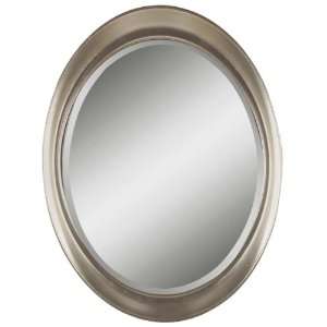  Uttermost 39 Inch Aaron Oval Wall Mounted Mirror Silver 